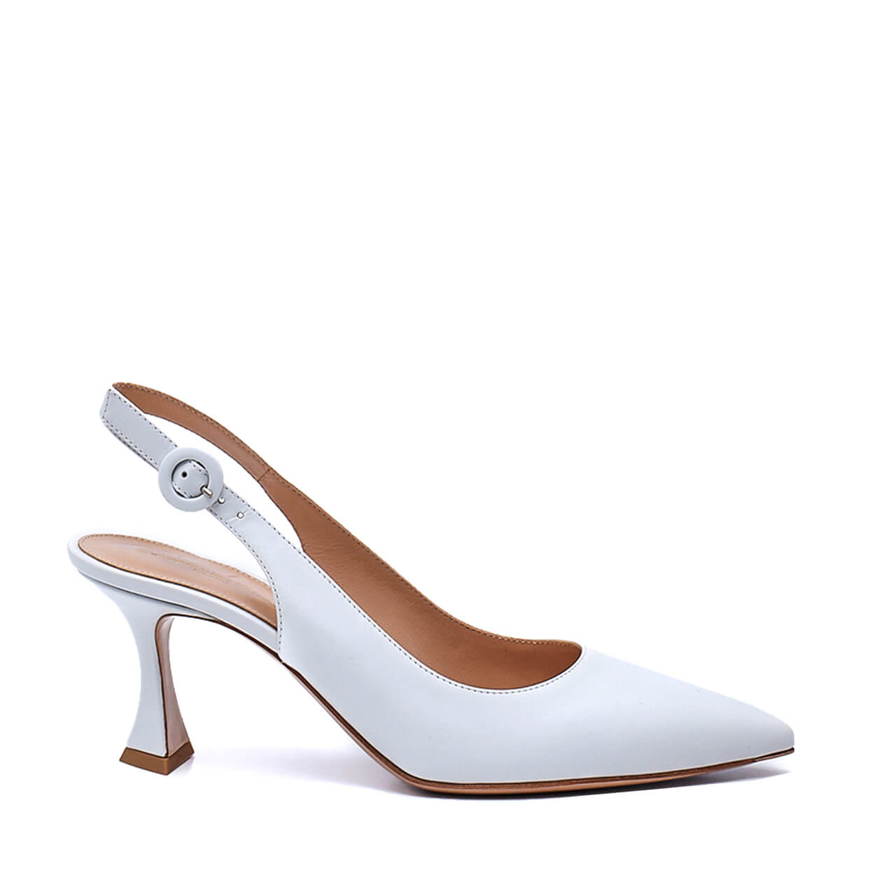 Gianvito Rossi - Naturala Leather Agata Slingback Pumps 38.5